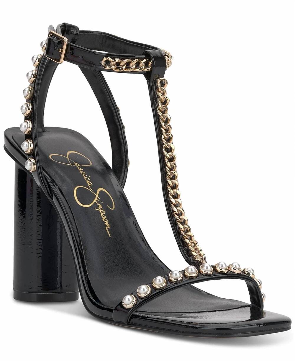 NEW JESSICA SIMPSON women's siven high heel sandal in black